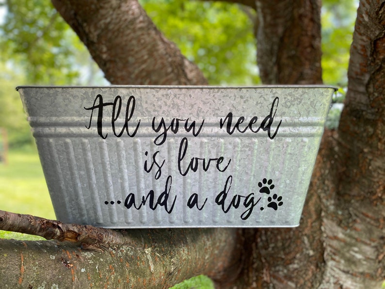Extra Large Metal Dog Toy Storage Bin All you need is love Etsy