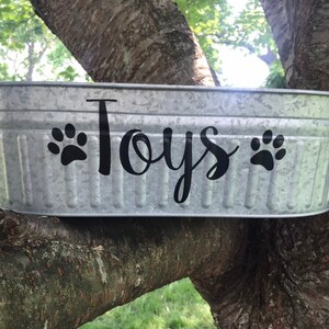 Dog Metal Toy Storage Bin