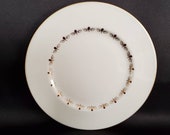 Romance by Lenox Plates Superior Ivory Porcelain Creamware Elegant Rosebuds Made in USA Luncheon Salad Plate(s)