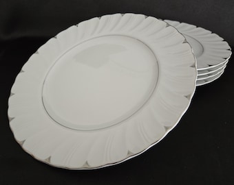 食器 Aurora HARMONY HOUSE CHINA dinner plate Harmony House China, Aurora (Platinum Trim) | Replacements, Ltd.