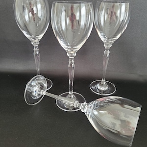 Set of 4/Venezia/Mikasa/Crystal/Stemware/Vintage/Wine Glasses, Set of 4