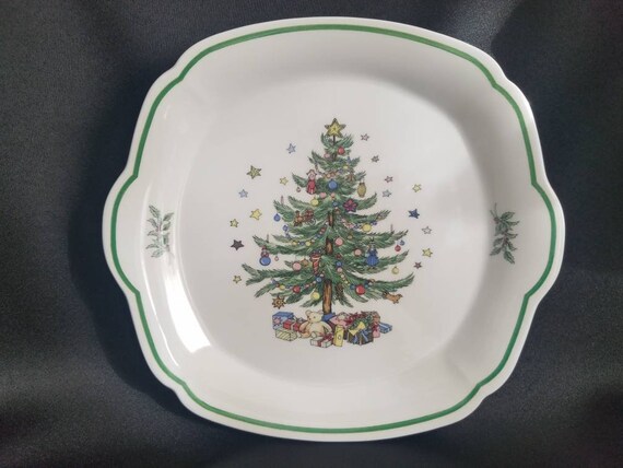 Nikko Christmastime Happy Holiday Dinner Plate Dish Cup Bowl Serving Tray Glass 
