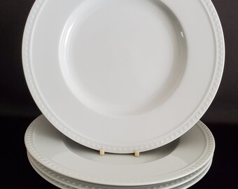 Set of 4/Crate & Barrel/Staccato/Whiteware/Plates/Salad Plates/Small Entree/9" Luncheon Plates, Sets(s) of 4