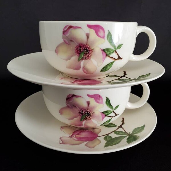 Magnolia Cup Saucer Etsy