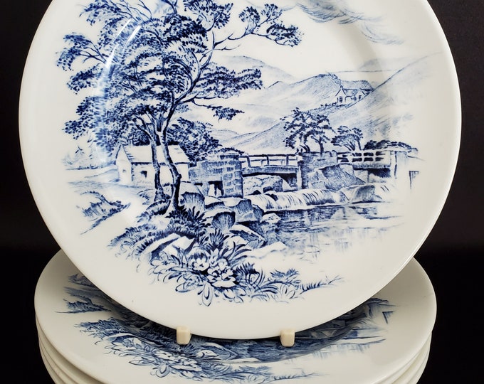 Set of 5/wedgwood/countryside Blue/english Countryside/plates/7 Salad