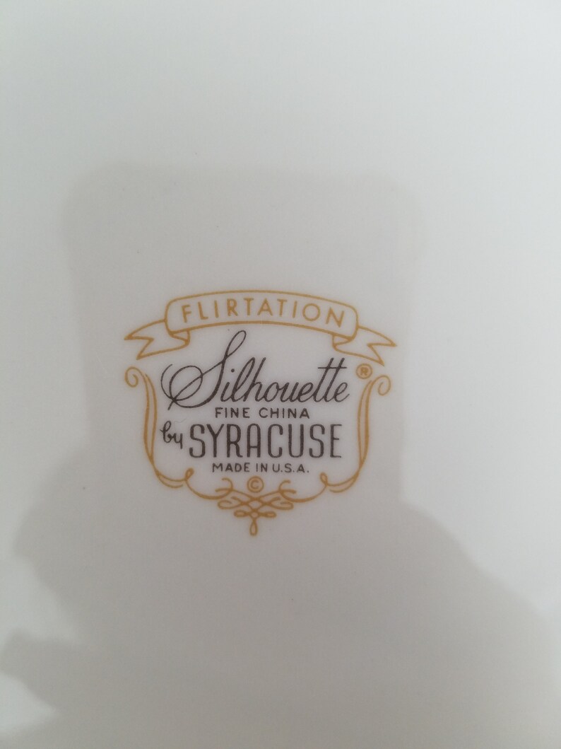 Vintage Flirtation by Syracuse Fine China Silhouette Dinner Plates