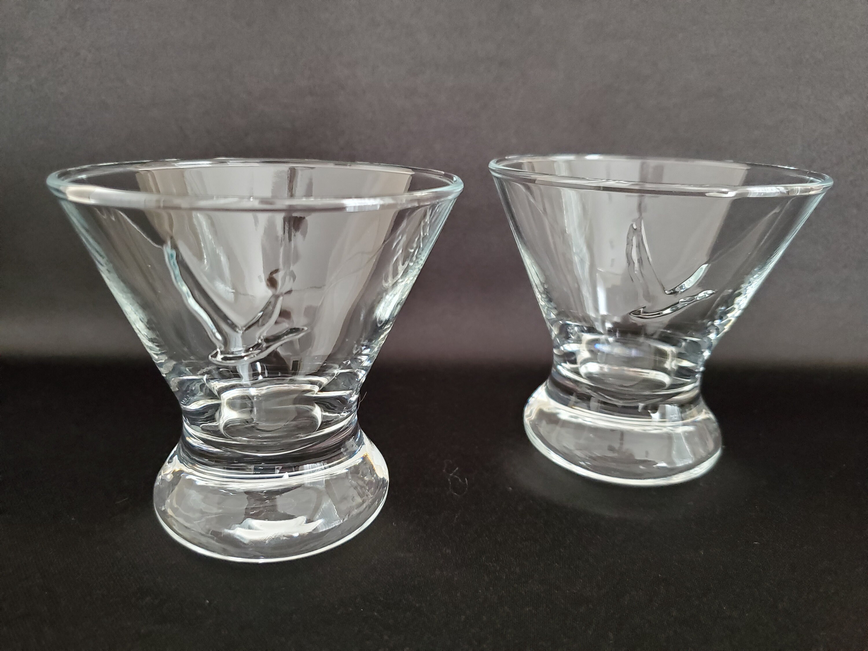 Set of 2/grey Goose/martini Glasses/vodka Martini/stemless/barware/martini  Glasses, Set of 2 