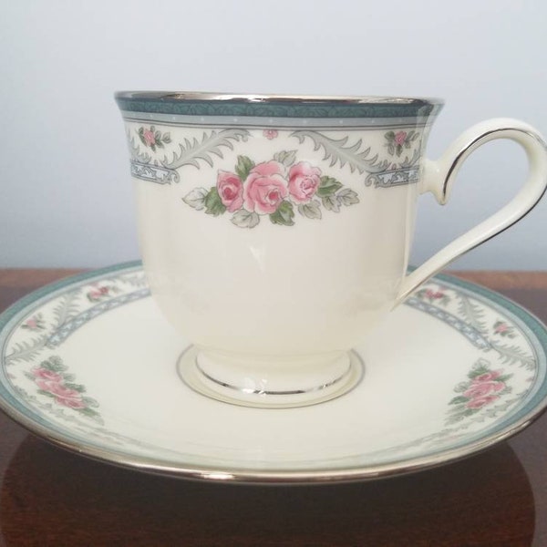 Vintage Country Romance by Lenox American Home Collection Footed Teacup & Saucer Sets