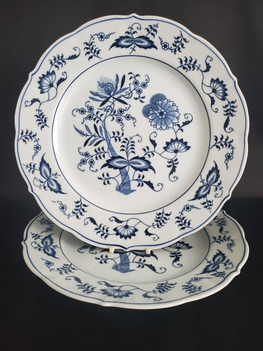 Set of 2/plates/blue Danube/japan Backstamp/blue Onion/meissen Etsy