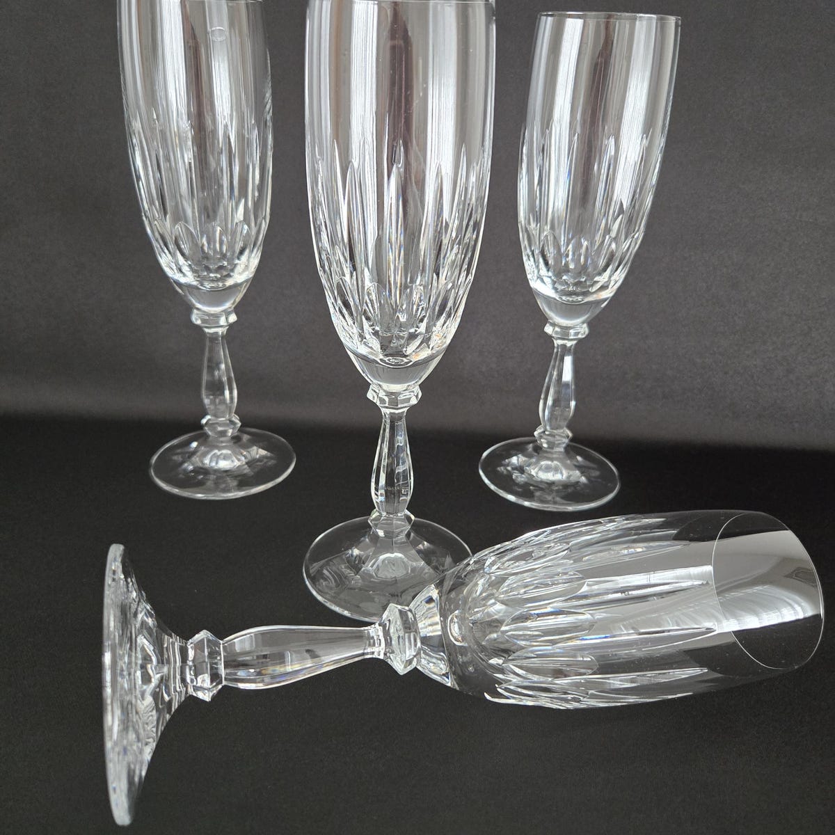 Vintage Crystal Champagne Flutes or Coupes