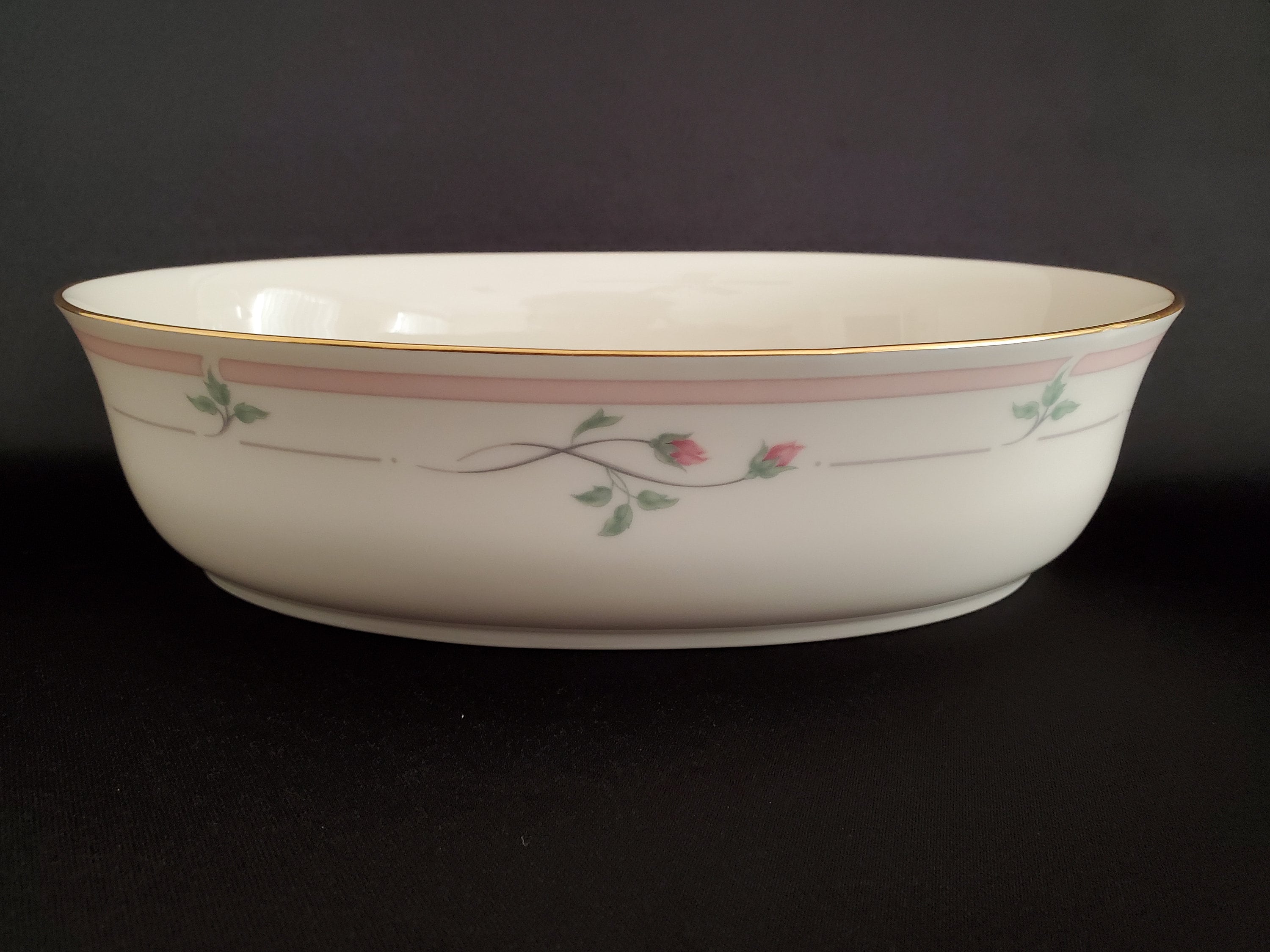 Lenox/Rose Manor Pink/Cottage Charm/Servingware/Bowl/9" Oval Vegetable Bowl