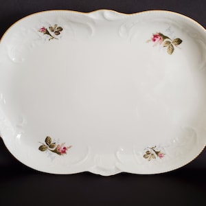Ivory Rose/Rosenthal-Continental/Sanssouci/Serving Platter/13&quot; Oval Platter