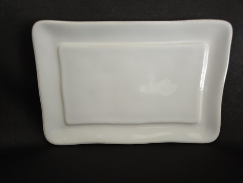 Crate & Barrel Marin White Creamware Butter Dish - Thumbnail 2