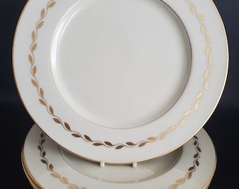 Set of 4/Lenox/Golden Wreath/Superior Porcelain/Dinner Plates, Set of 4
