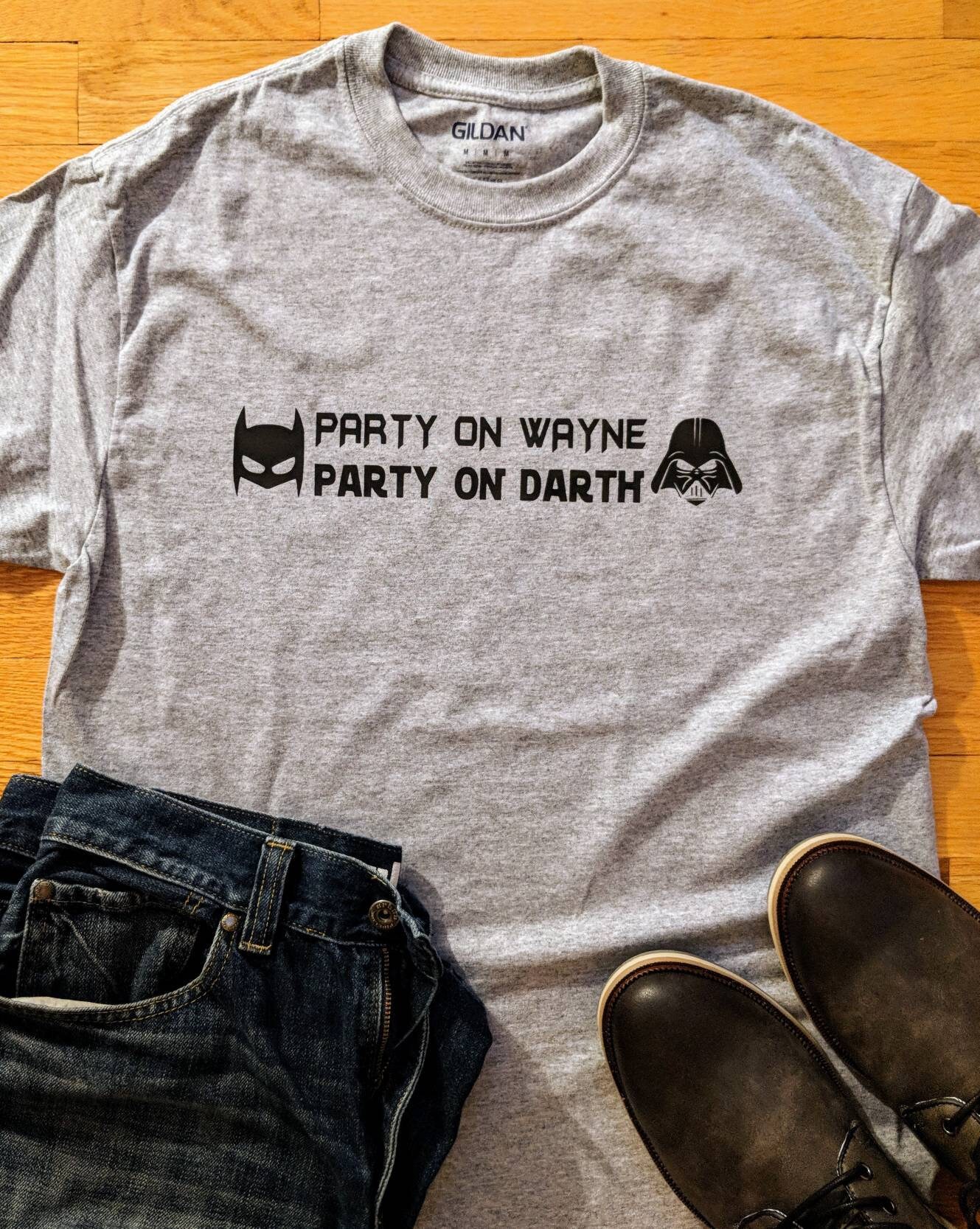 Party on Batman and Darth Vader T-shirt 