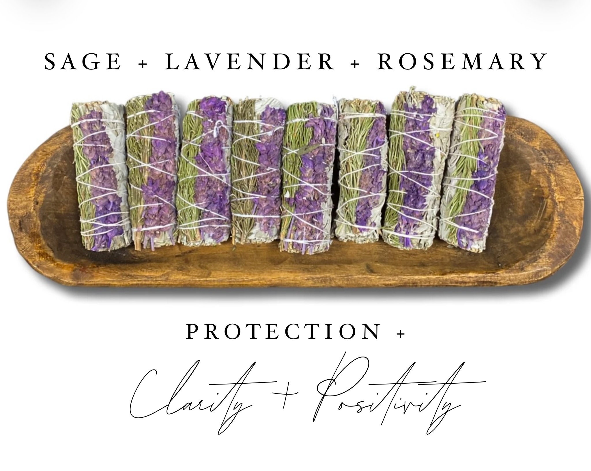 Power of Lavender, Rose & Rosemary Smudge Sticks