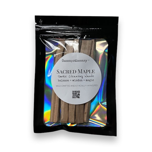 Maple Wood Sacred Smoke Cleansing Stick Bundle - Balance + Magic + Wisdom - Palo Santo Alternative - Ethically Harvested - Wood Smudge