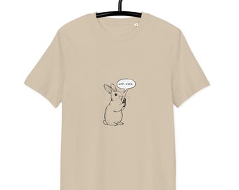 ★AWESOMEUS★ OVER THE RAINBOW RABBIT PIGMENT TSHIRT 4COLOR PETA Shop | PETA Pride Rainbow Bunny T-Shirt