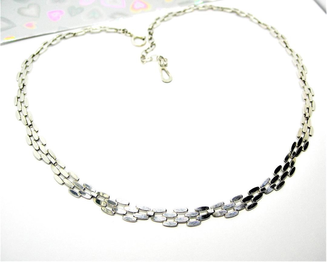 スターリングシルバーのモダニスティックチョーカーアートデザイン、DJ