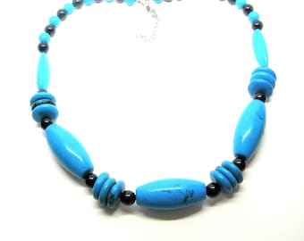 KETTING TURKOOIS en ONYX grof