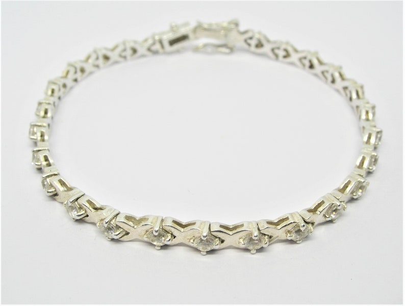 Sterling silver zirconia bracelet
