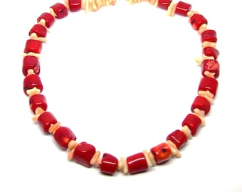 VÉRITABLE COLLIER EN CORAIL vintage
