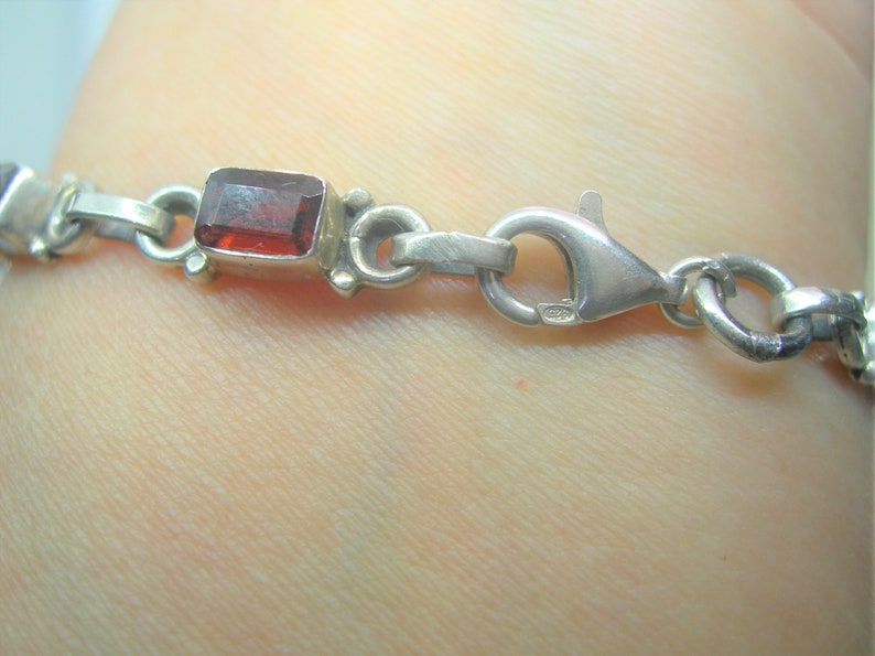Sterling silver and carnelian bracelet