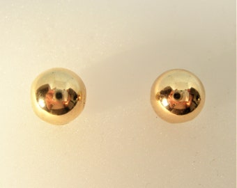 9 ct golden earrings minimalist vintage