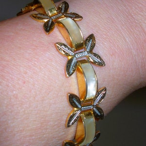 Spanish Toledo Gold and Black DAMASCENE BRACELET VINTAGE