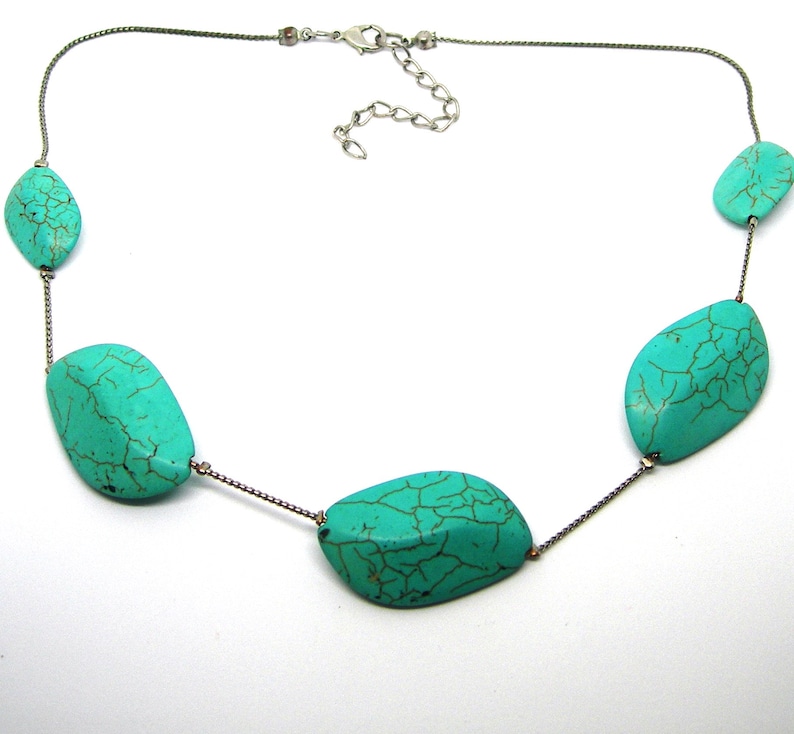 necklace Turquoise vintage,blue,adjustable
