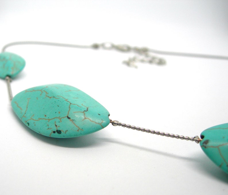 necklace Turquoise vintage,blue,adjustable