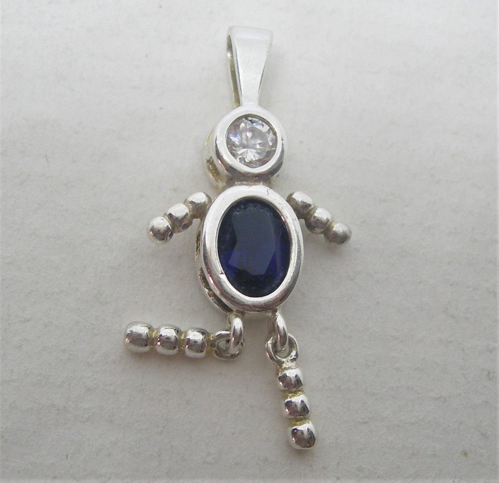 Ciondolo Little Boy In Argento 925 Con Zirconia, Aiwedanisnting, Per Bracciale Charm, Foro 4.8-5mm