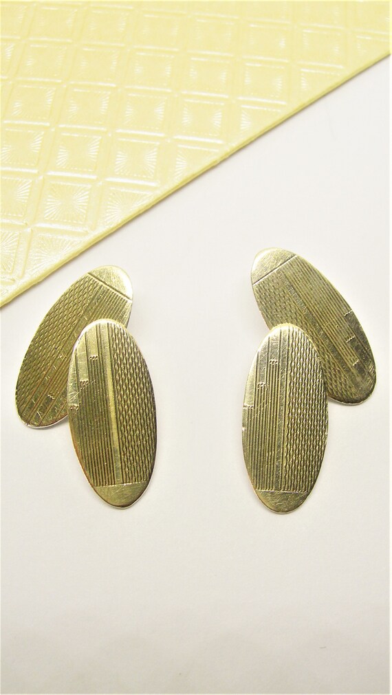 Boutons De Manchette Sterling & Or Incrustés Oiseaux - Occasion - Guatemala