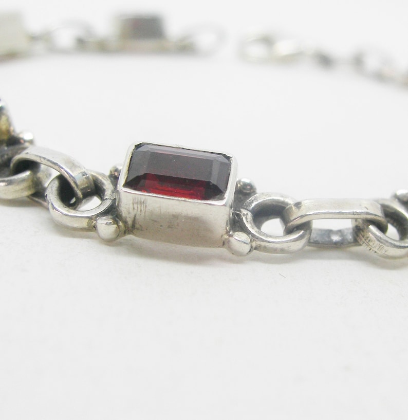 Sterling silver and carnelian bracelet