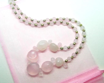 ROSE QUARTZ JEWELLERY set necklace