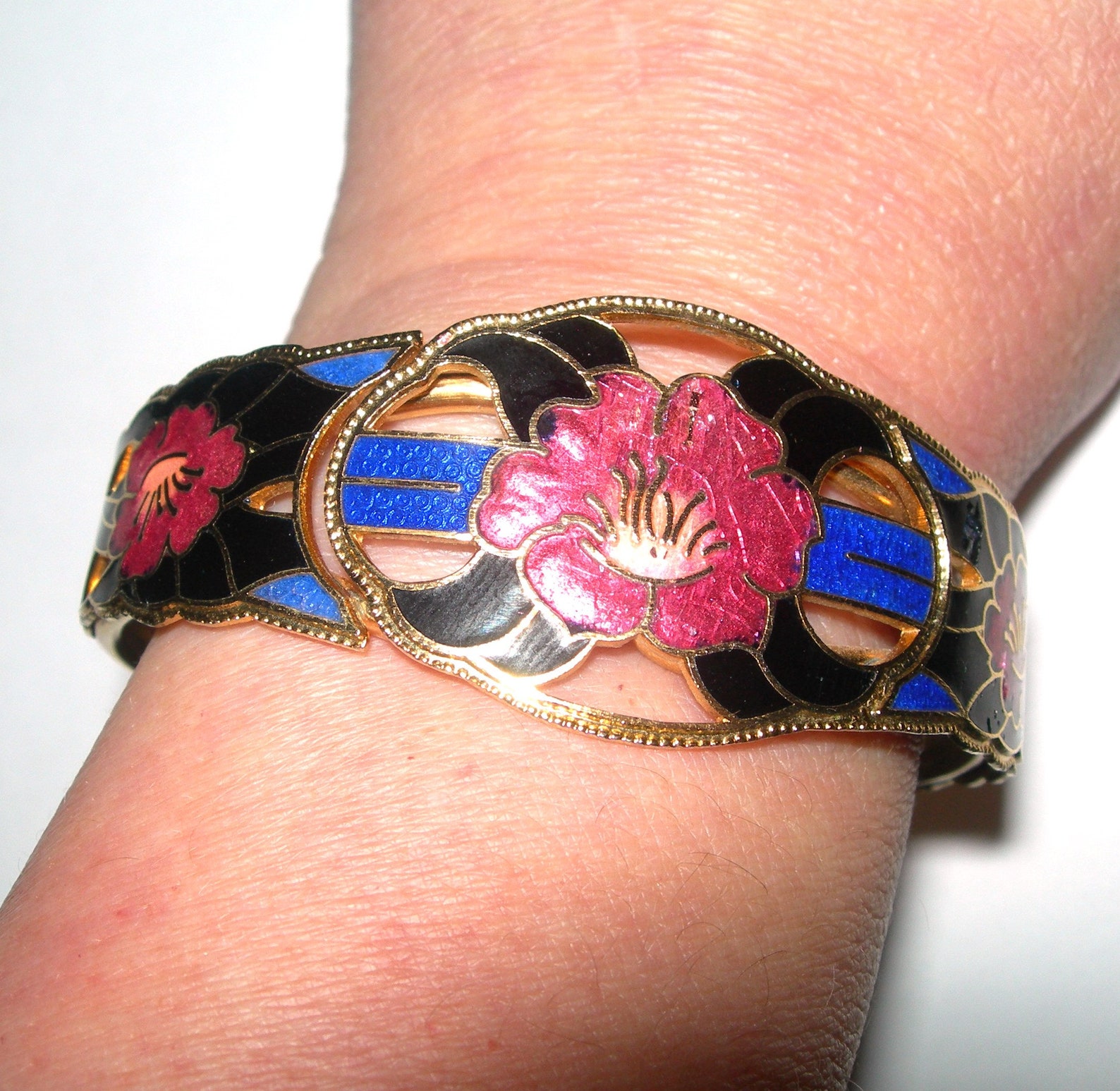 Cloisonné Bracelet Vuntage Etsy UK