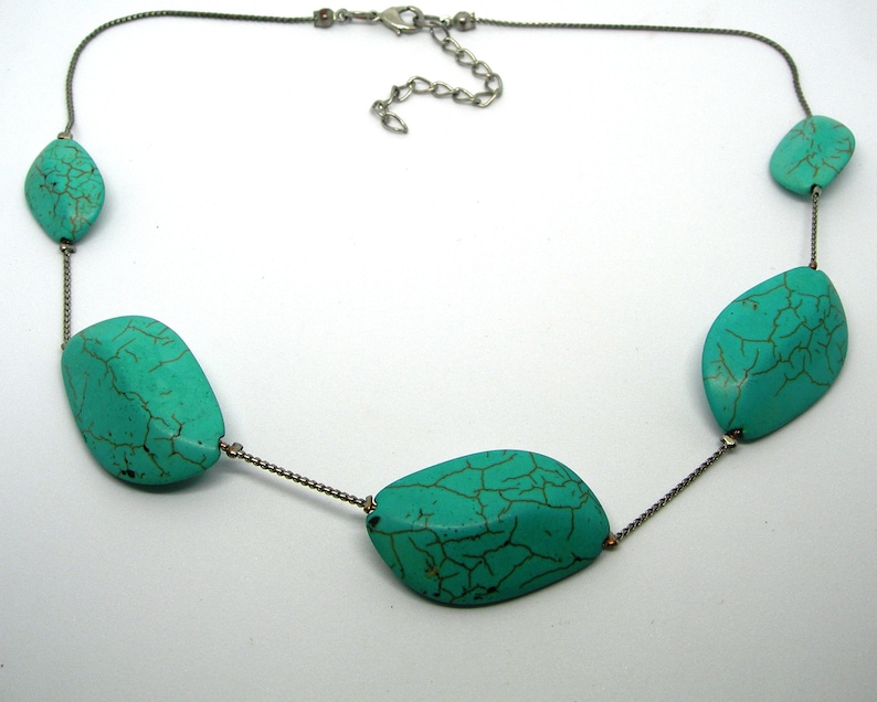 necklace Turquoise vintage,blue,adjustable