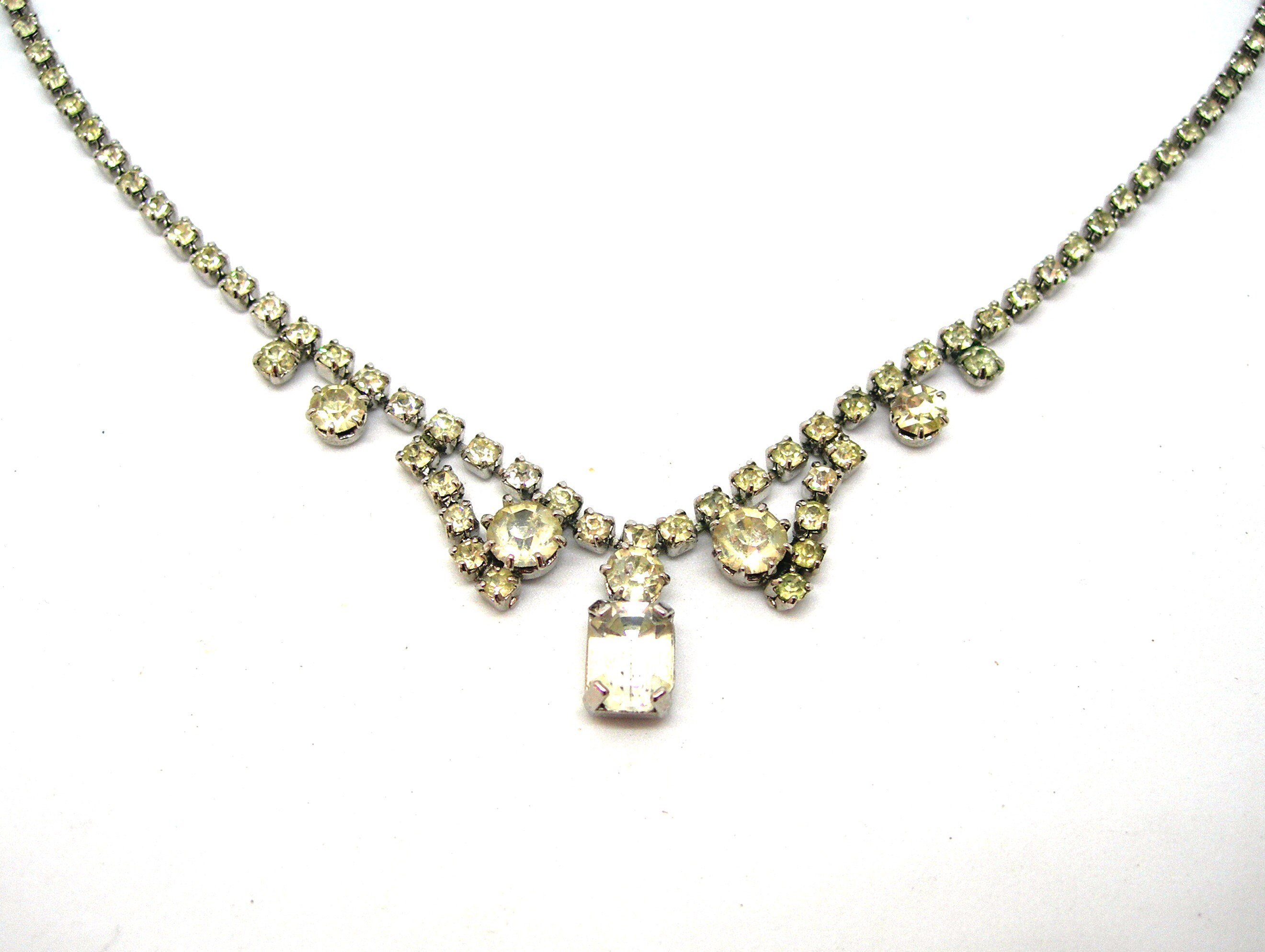 DUANE Vintage Rhinestone Necklace & Earrings | eBay