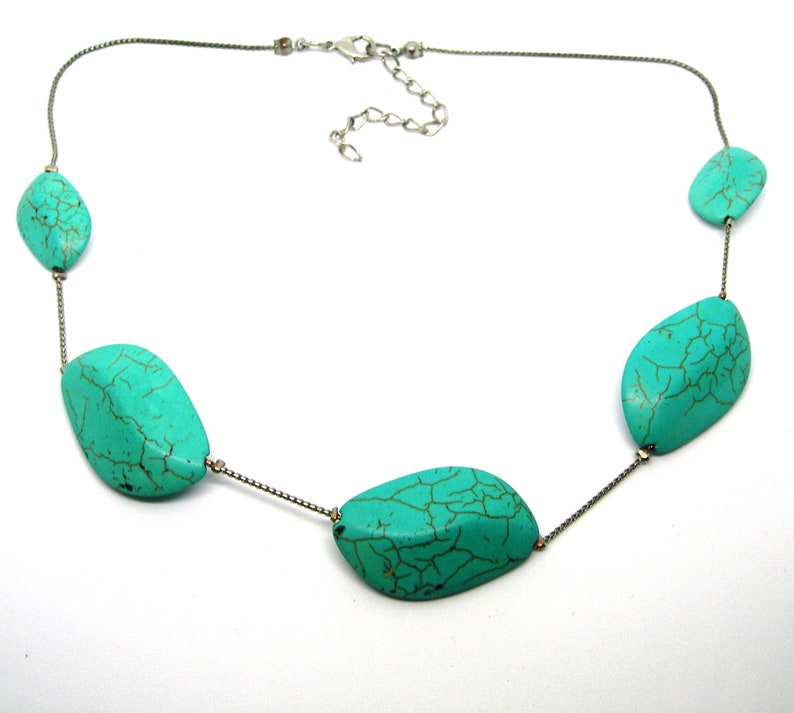 necklace Turquoise vintage,blue,adjustable