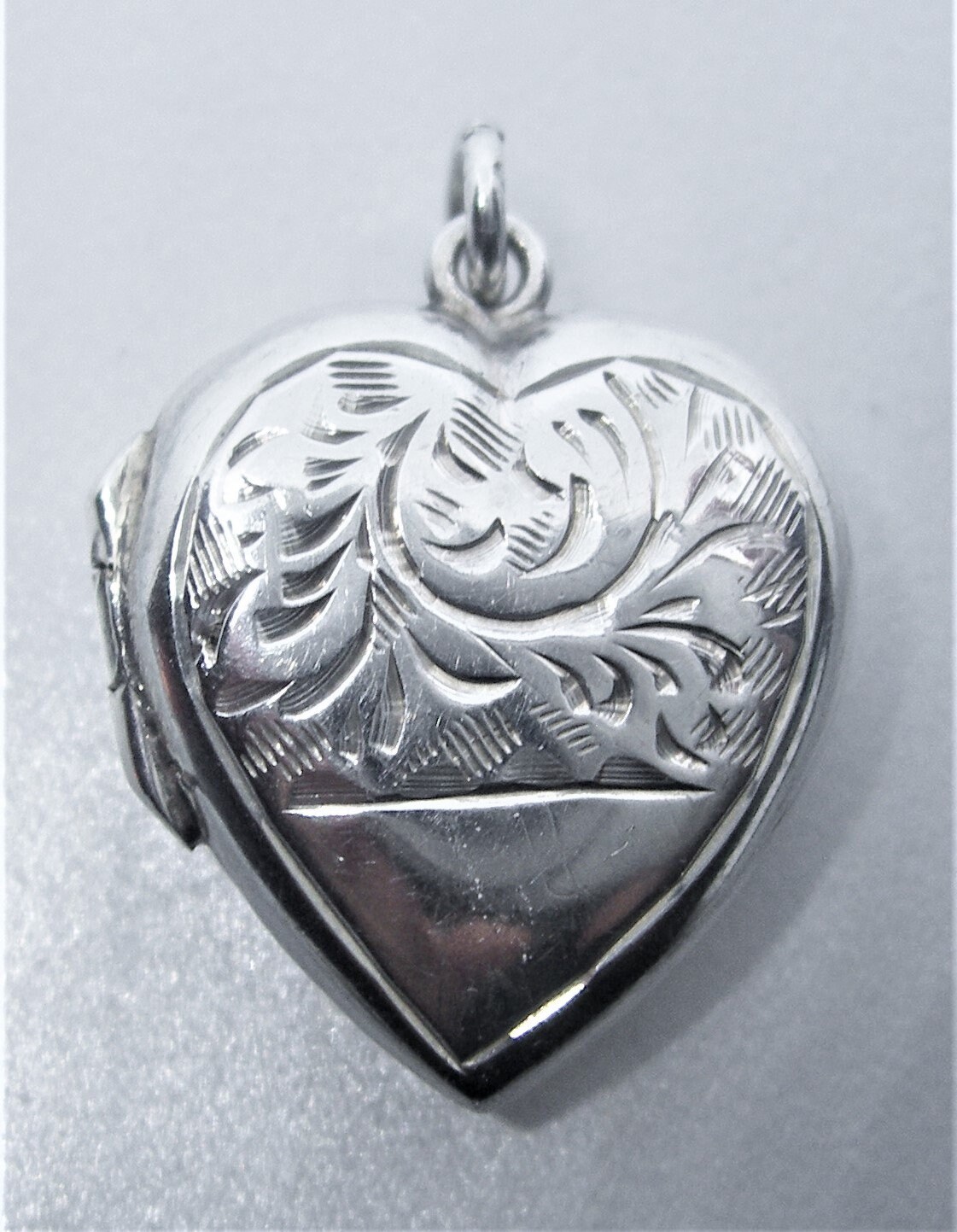 Sterling Silver Locket Pendant 'A Heart' Vintage Hand