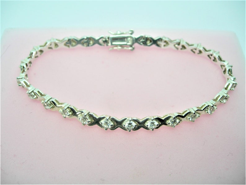 Sterling silver zirconia bracelet