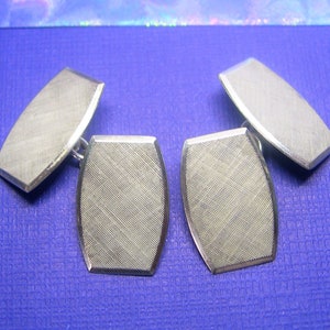 Art Deco STERLING SILVER CUFFLINKS vintage