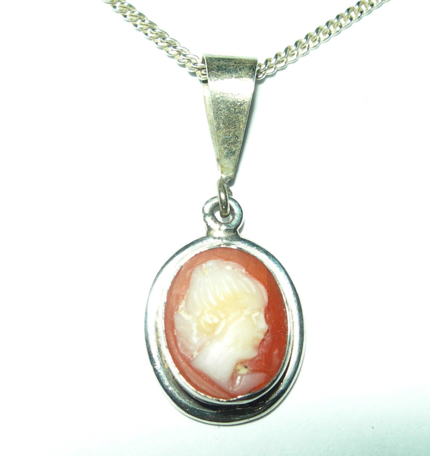 A cameo pendant sterling silver Etsy