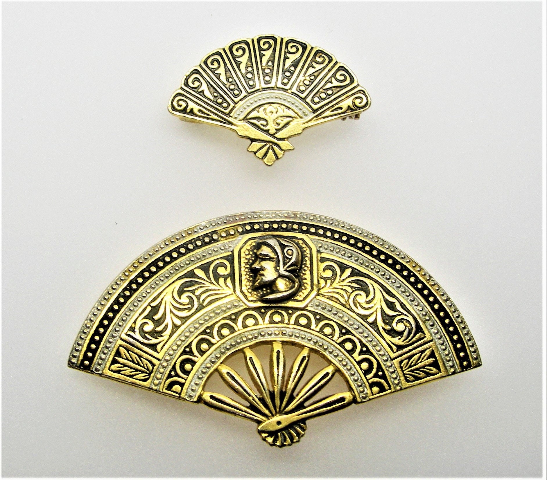 Two Damascene brooches Spanish Toledo Etsy