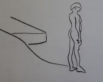 Charcoal drawing 'Modern Man II'