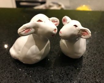 Pair of cute ceramic lambs