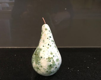 Ceramic pear with copper stalk