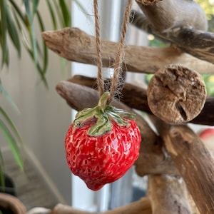 Ceramic hanging strawberry