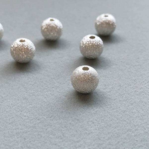 Sterling Silver Stardust Bead, Individual bead is .75