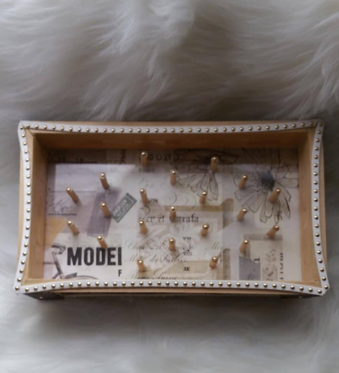 Wood Bobbin and Thread Holder. Sewing Storage Sewing Notions. Etsy